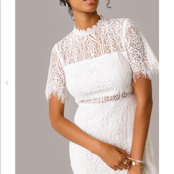 White Francesca’s lace dress NWT M - Picture 3 of 3